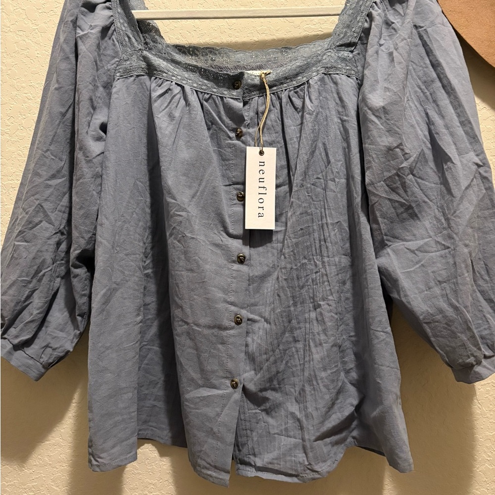 Neuflora Byron blouse Bundle. One white and one blue